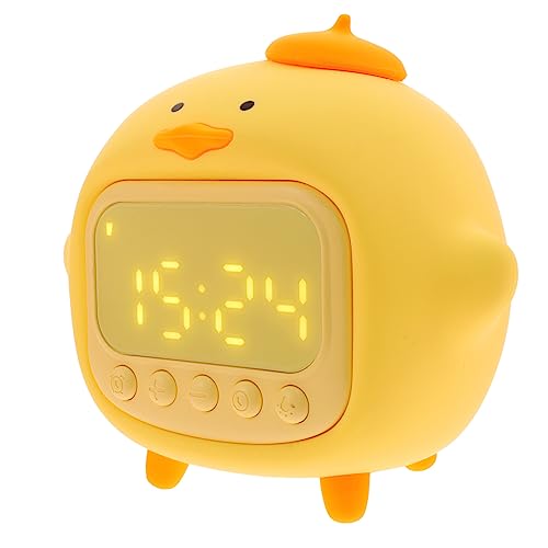 Mobestech 1 セット ハグダック目覚まし時計 デスクトップトッパー ホームサプライ クロックナイトライト アヒルのモデリングランプ マルチユースナイトライト アヒルのモデリングライト ルーム