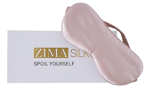 ZIMASILK Anti-face para dormir 100 % seda de amoreira pura de 22 momme, enchimento 100 % seda de amoreira, correia de seda, máscara de olhos super macia e confortável para dormir (ameixa clara)