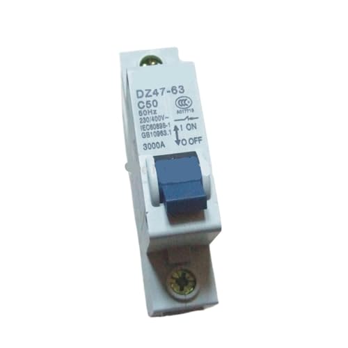 Disyuntor MCB C45 con proteccion termomagnetica 50A para evitar sobrecargas en el hogar