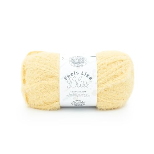 Image of Lion Brand Yarn Feels Like Bliss, Bulky Yarn for Knitting, Buttercup, 1 Pack
