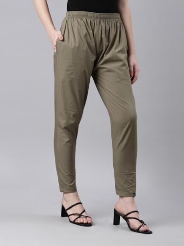 Image of TWIN BIRDS Women Cotton Kurti Pants | Straight Fit Ethnic Daily Trousers