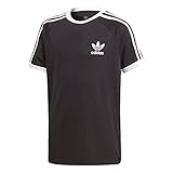 adidas striped 15 trikot kurzarm weiss schwarz Weiches Tragegefühl adidas 3 Stripes Kids T-Shirt (140, Black/White)