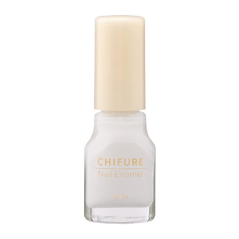 ちふれ（CHIFURE）ネイルエナメル 007ホワイト系 4.6mL 速乾 長持ち 平筆タイプ