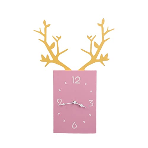 Horloge murale silencieuse salon et décoration murale moderne rose