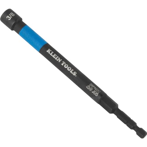 Image of Klein Tools 65411PK3 Magnetic Color-Coded Power Nut Setter Set, 1 /4-Inch Impact Hex Drive, 5-Inch Shaft, Extended Reach, 3-Piece