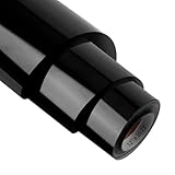 JANDJPACKAGING Black Heat Transfer Vinyl Roll - Black HTV Vinyl Roll 12