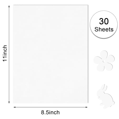 30 Sheets White Cardstock 8.5 x 11 Inches 65lb Cover Card Stock 180GSM Heavyweight Paper Thick Paper for DIY Cards, Scrapbooking, Crafts, Business Cards, Invitations,Bookmarks, Office Supplies