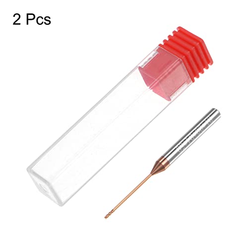 Image of HARFINGTON 2pcs Square Nose End Mill 4mm Shank 1mm x 20mm AlTiSin Coated Solid Carbide Long Reach Extended Neck 4 Flutes CNC Router Bit Milling Cutter for Stainless Steel Hardened Steel