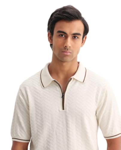 Image of Rare Rabbit Regular fit Textured Polo