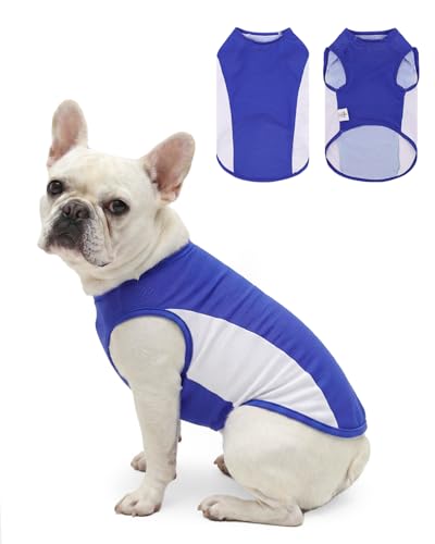 Image of CuteBone Cooling Stretch Sport Dog Tank - Athletic Fan Pet Jersey - Color Block Pet Vest for Small Dogs, Cats