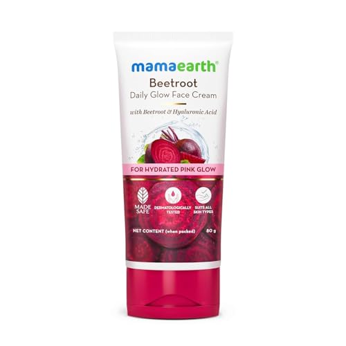 MAMAEARTH Beetroot Face Cream with Beetroot & Hyaluronic Acid 2.82 Ounce (80g)