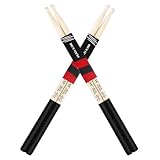Drumsticks für Drums, natürliches Massivholz, gewichtsausgleichend, rutschfester Griff, Live-Performance & Schlagzeug-Übungszubehör, Percussion-Drumsticks für professionelle Anfänger (2 Paar, 5B)