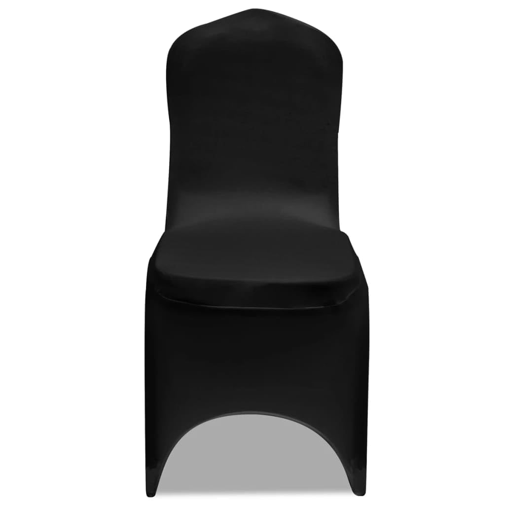 Lot de 4 housses de chaise extensibles pour maison et jardin, noir