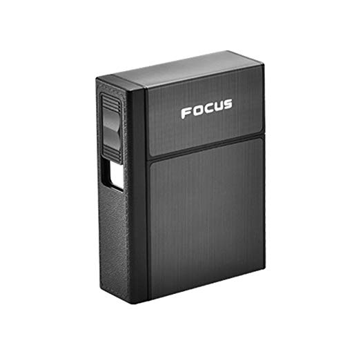 Aluminium Zigarettenetuis,Zigarettenetui Flameless Elektrische Cigar Lighter Zigaretten Aluminium Zigarettenbox mit Feuerzeug für 20 Zigaretten Zigarettenschachtel Cover