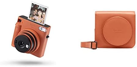 Instax SQUARE SQ1 instant film Camera, Automatic exposure and Built-in selfie lens, Glacier Blue & SQ1 Camera Case - Glacier Blue