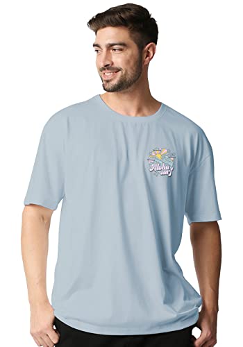 Image of Wear Your Opinion Men's Back Print Oversized Graphic T-Shirt (Design : Aloha Surf)