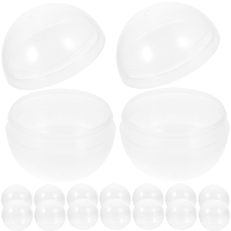 Stobaza Lot de 20 Boules Transparentes À Remplir de 8cm pour Machines À Griffes Rangement de Jouets Présentoir Et Emballage Cadeau pour Fêtes Et Mariages