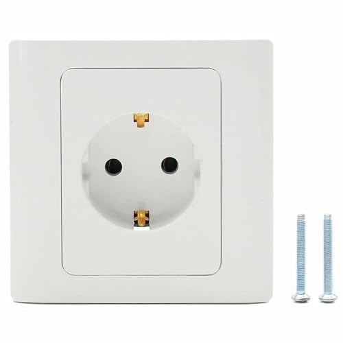 Single Eu German Standard Electrical Plug Socket Wall Power Outlet Panel 16A European Round Hole Power Outlet Ac 250V #TOP3