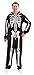 #followme Men's Onesie Adult Fleece Skeleton Onesie with Back Print - Front Zip Hooded Onesie Halloween Costumes for Men - Perfect for Halloween Costumes Party, Skeleton Front & Back Print, XXL