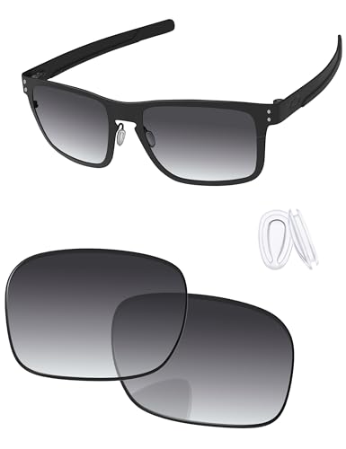 Image of Replacement Lenses & Nose Pieces for Oakley Holbrook Metal OO4123 55mm - Precision Fit, UV Block & Impact Resistant