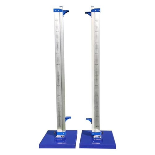 Altos estándares de salto con escala de altura, construcción de aluminio móvil, ajustable de 1 a 7.5 pies para entrenamiento en interiores y exteriores, portátil con ruedas