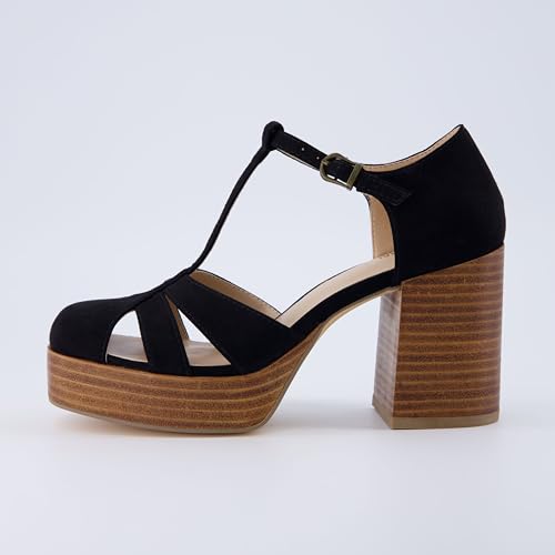 CUSHIONAIRE Women's Tizzy Mary Jane Platform Heels +Memory Foam, Wide Widths Available2