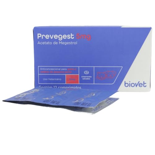 Kit Anticoncepcional Preve-Gest Biovet 5mg c/ 12 Comprimidos C/ 3 unidades