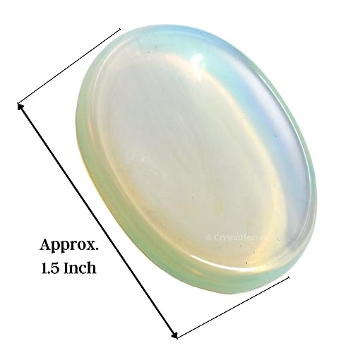 Image of Opalite Crystal Thumb Worry Pebbles Stones for Anxiety Stress Relief