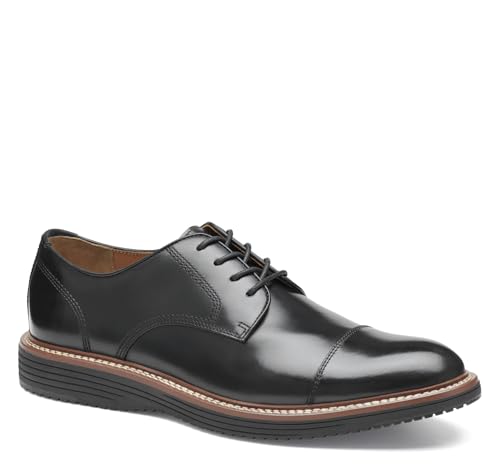 Johnston & Murphy Upton Cap Toe Men’s Shoe – Business Casual Mens Dress Shoes, Comfortable Leather Shoes for Men