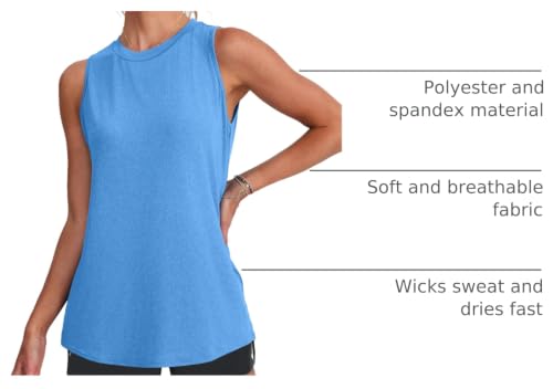 Image of Womens Workout Tank Tops Lightweight Sleeveless Shirts for Women Loose Fit Tops for Athletic Running Tennis Yoga