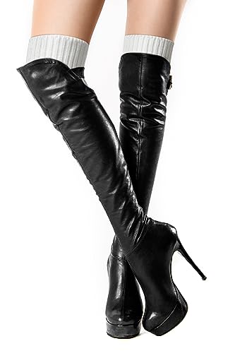 Clothirily Leg Warmers, Fashion Knit Neon Leg Warmers for Women 80s Sports Party Yoga Accessories2