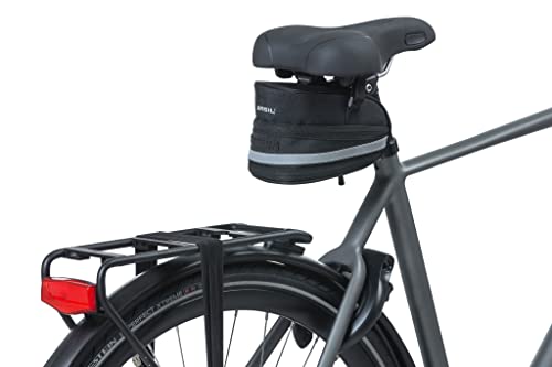 Sacoche de selle Basil Mada noire de 1L pour le rangement de vélo