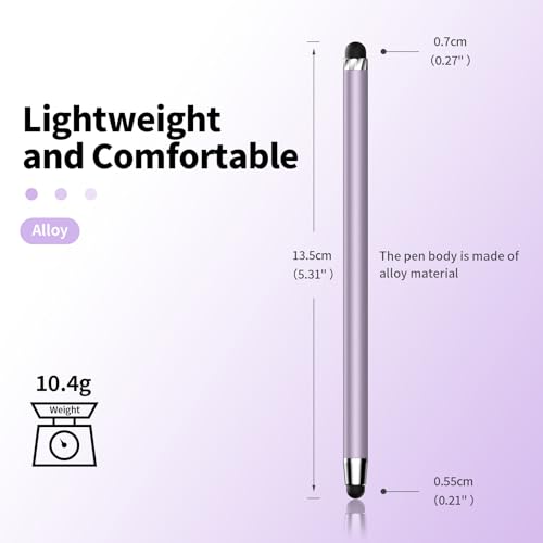 Image of 10 PCS Stylus,Stylus Pen for Touchscreen,Stylus 2-in-1 High Sensitivity & Precision Suitable for Touch Screens of iPhone /ipad /Android Tablets(10 Stylus Pen Purple /Black + 20 Tips)