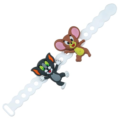 Image of eCraftIndia Cartoon Rakhi for Kids Girls Boys with Best Bro Ever Fridge Magnet | Raksha Bandhan Kids Rakhi for Brother Bhaiya Bhai | Roli Chawal Pack