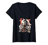 vaporwave aesthetic retro cyberpunk samurai shirt japanese maglietta con collo a v