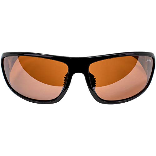 Maxx Major Sport Golf Motorcycle Riding Sunglasses Black with High Definition Amber Lens2