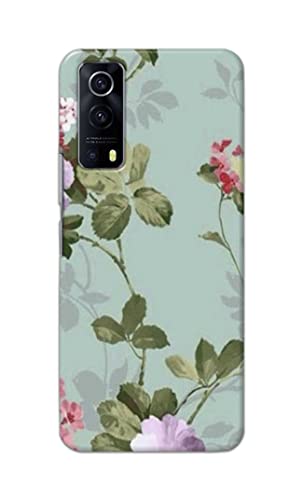 Image of Printed Hard Back Cover Case for Vivo Y53S | Vivo IQOO Z3 Back Cover (Floral Painting) -1302