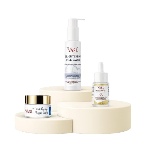 VASL Glow Boosting Face Care Combo | Brightening, Glow Boosting Serum & Anti-Aging Night Cream | Radiant, Even-Tone & Hydrated Skin | Suitable for All Skin Types-image-5
