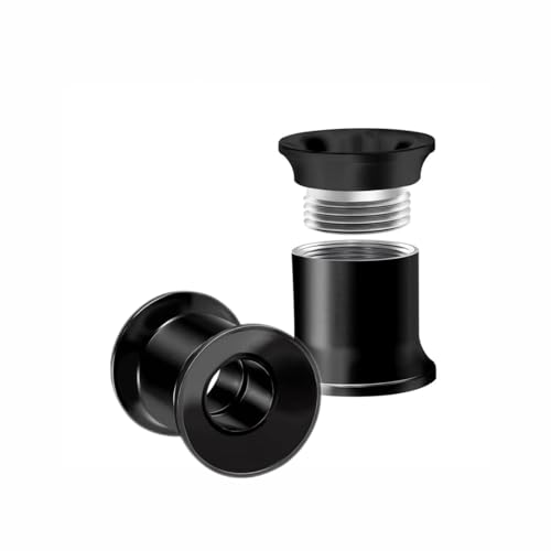 Gauges for Ears, Internally Threaded Stainless Steel Black Double Flared Tunnel Piercing Jewelry Stretcher Ear Plug Earring Lobe Tunnel for Men Women