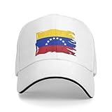 Vintage Torn Broken Venezuela Flag Baseball Cap Dad Truck Flat Bill Snapback Brim Sports Hip Hop Hat for Men Women White