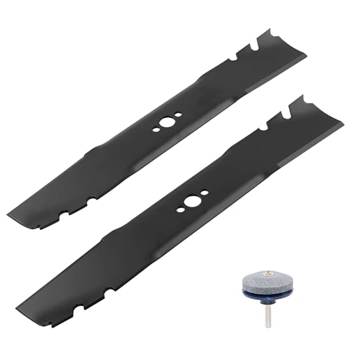 120-9500-03 Mulching Blades Compatible with Toro TimeMaster TurfMaster 30 Inch Deck, Lawn Mower Blades Fits for Ex Mark ECKA30 Replace 116-6358-03 20199 20200 20975 20977, 2 Pack, with Blade Sharpener