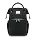 CALIYO Grand sac à langer de luxe pour bébé avec matelas à langer, sac à dos multifonctionnel, sac à dos d'école, sac à dos de voyage pour les voyages, unisexe (noir-2)