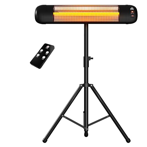 Cofiyard Outdoor Indoor Electric Patio Heater, Infrared Heater 1500W Garage With Remote Control cover