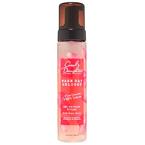 Carol's Daughter Wash Day Delight Hair Gel To Foam Mousse Styler And Hair Detangler For Curly Hair With Rose Water, Natural-Looking Hold, 8.5 Fl Oz #TOP9