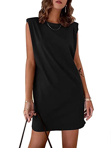 JayscreateEU Sommerkleider Damen Tshirtkleid Knielang Vintage Kleid Cover