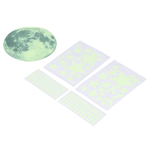 Set de 435 adhesivos luminosos para pared con luna y estrellas miniatura 2