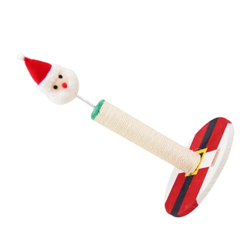 Poste rascador de gato con sisal y base para piso miniatura 1