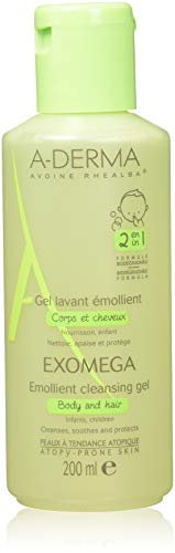 A-derma Exomega Emollient Cleansing Gel Body And Hair 200ml