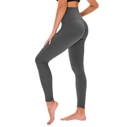 Image of TNNZEET High Waisted Leggings for Women - No See Through Tummy Control Cycling Workout Yoga Pants with Pockets Reg & Plus