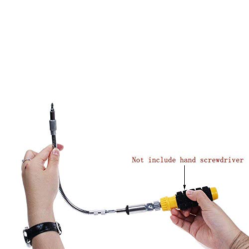 Autotoolhome ZH0206 2Pc Flexible Extension Drill Bit Holder Flex Shaft Impact Driver For Hand Ratchet Screwdriver Bits Quick Change Magnetic 1/4 Hex Shank thumb #3